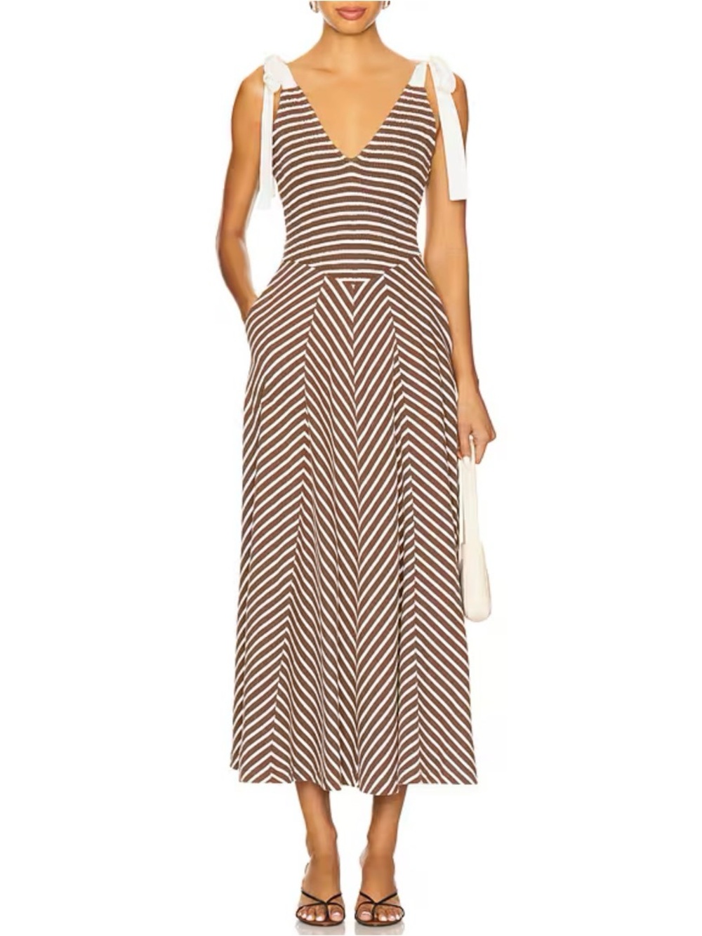 NWT Free People Cecelia Midi Dress in
Coconut Milk Combo